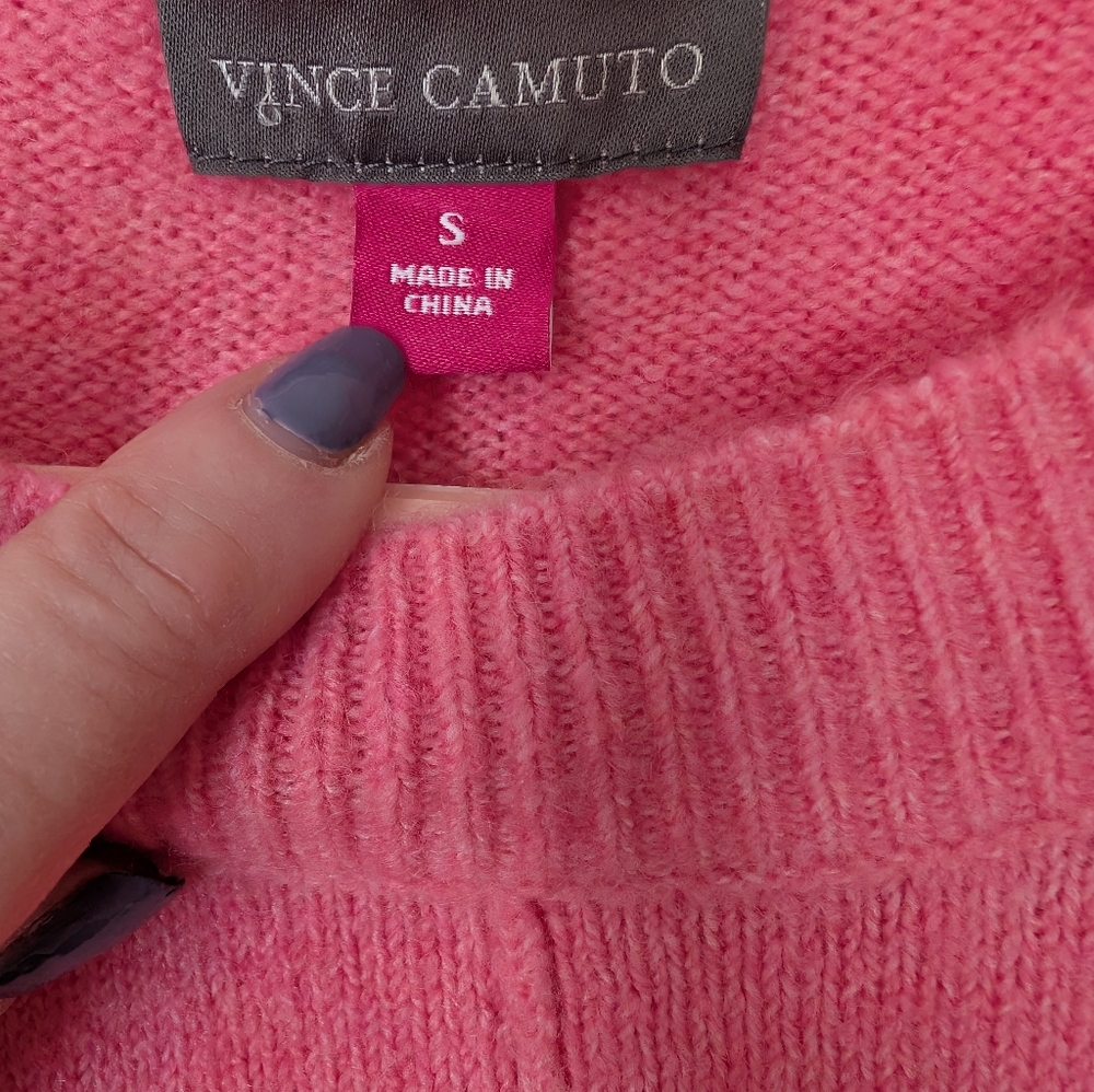 NWT Vince Camuto Pink Sweater, Size Small, Pretty!! - Picture 2 of 4